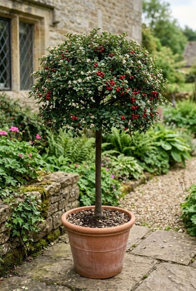 Cotoneaster dammeri 'Winter Jewel' op stam 120 cm C7,5