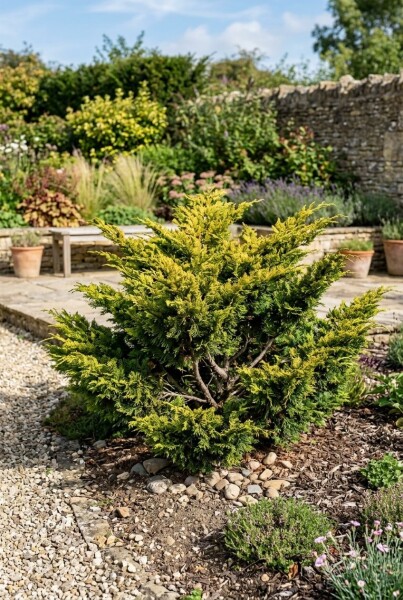 Juniperus pfitzeriana 'Old Gold' struik 15-20 cm C1