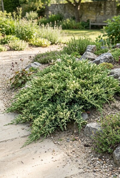Juniperus chinensis 'Expansa Variegata' struik 30-40 cm C2