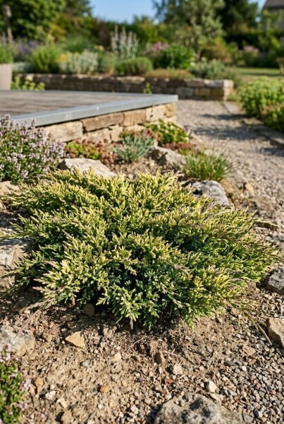 Juniperus horizontalis 'Andorra Variegata' struik 30-40 cm C2
