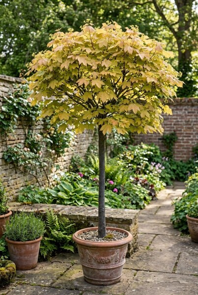 Acer pseudoplatanus 'Brilliantissimum' op stam 80 cm C5