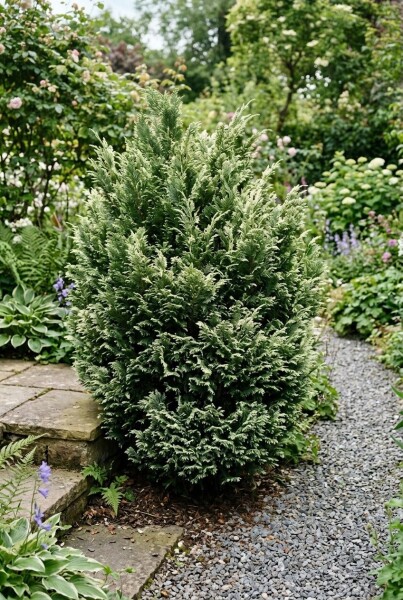 Chamaecyparis lawsoniana 'Pearly Swirls' struik 30-40 cm C2