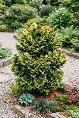 Chamaecyparis obtusa 'Aurora' struik 20-25 cm C2