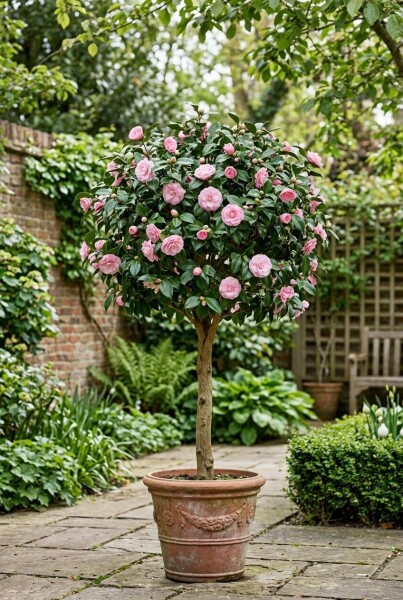 Camellia japonica 'Debbie' op stam 90 cm C60