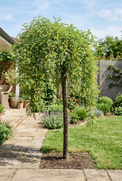 Caragana arborescens 'Walker' halfstam stamhoogte 90 cm 130 cm C10
