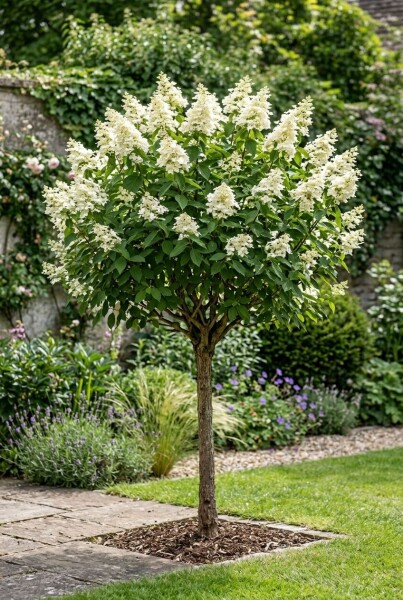 Hydrangea paniculata 'Kyushu' halfstam stamhoogte 90 cm C10