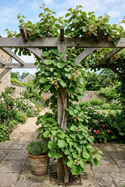 Actinidia chinensis 'Golden Kiwi' gestokt 50 cm C2