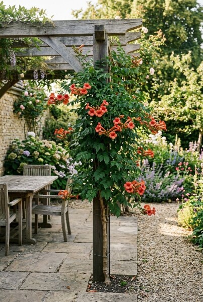Campsis radicans gestokt 70 cm C2