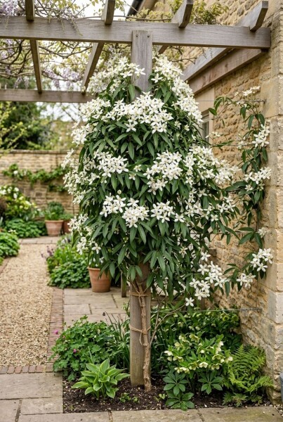 Clematis armandii 'Snowdrift' 80-100 cm C2
