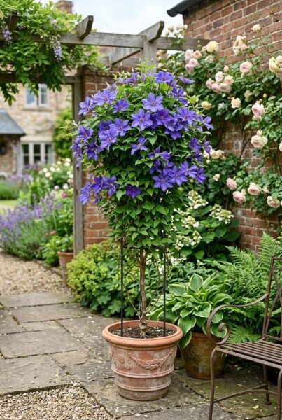 Clematis 'Destiny' gestokt 70 cm C2