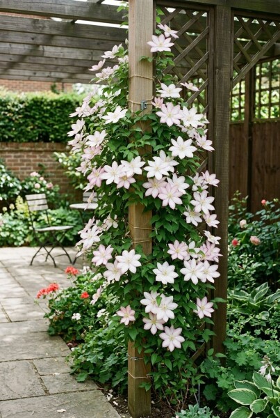Clematis 'Gladys Picard' gestokt 70 cm C2