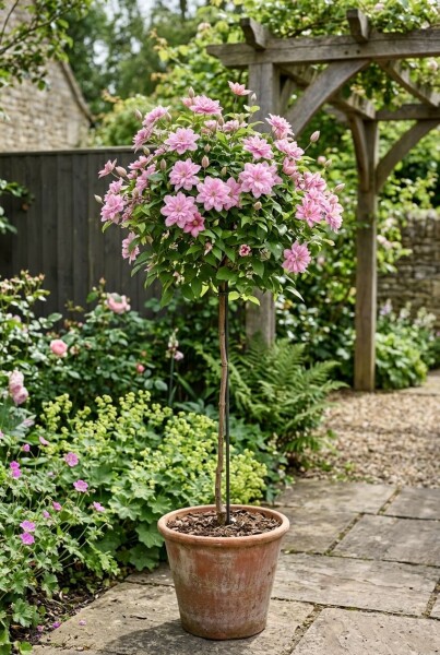 Clematis 'Joe' gestokt 70 cm C2