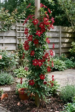 Clematis 'Madame Julia Correvon' gestokt 70 cm C2