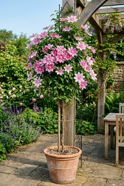 Clematis 'Piilu' gestokt 70 cm C2
