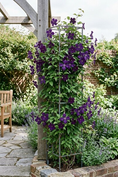 Clematis 'Polish Spirit' gestokt 70 cm C2