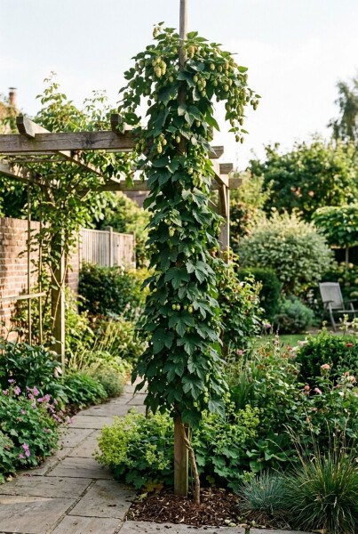 Humulus lupulus 'Nordbrau' gestokt 60 cm C2