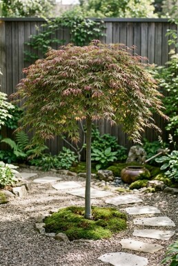 Acer palmatum 'Cascade Ruby' op stam