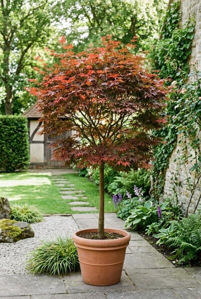 Acer palmatum 'Fireglow' op stam