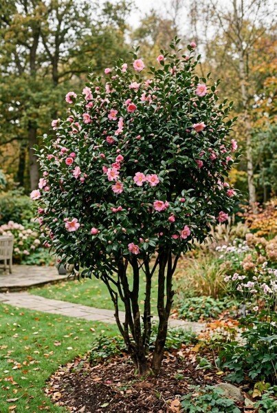 Camellia sasanqua 'Kanjiro' Meerstammig
