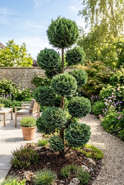 Chamaecyparis lawsoniana 'Wisselii' Ponpon