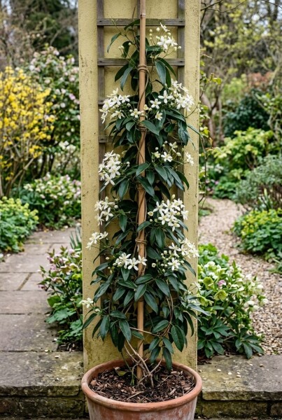 Clematis armandii gestokt
