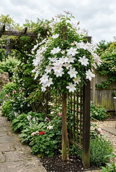 Clematis 'Kathleen Dunford' gestokt