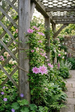 Clematis 'Piilu' gestokt