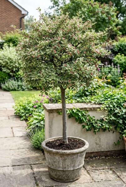 Cotoneaster atropurpureus 'Variegatus' Op stam