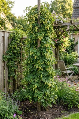 Humulus lupulus 'Herculus' Stok gestokt
