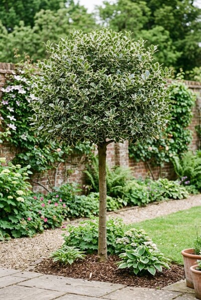 Ilex aquifolium 'Argentea Marginata' Halfstam