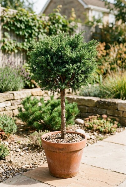 Juniperus communis 'Greenmantle' Op stam