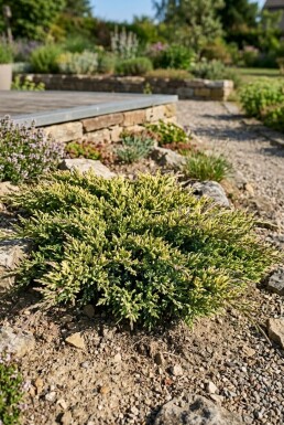 Juniperus horizontalis 'Andorra Variegata' Struik