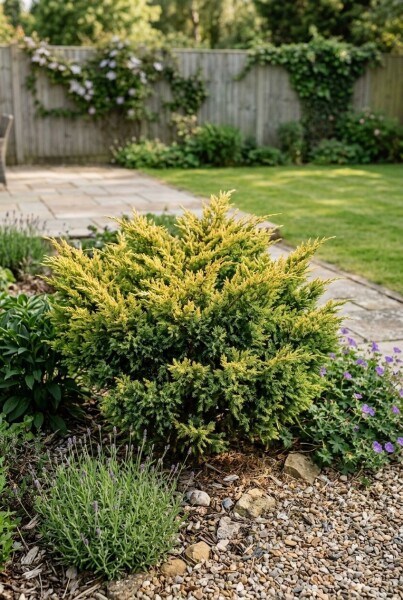 Juniperus pfitzeriana 'Gold Star' Struik