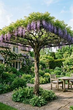 Wisteria brachybotrys 'Yokohama Fuji' Dakvorm