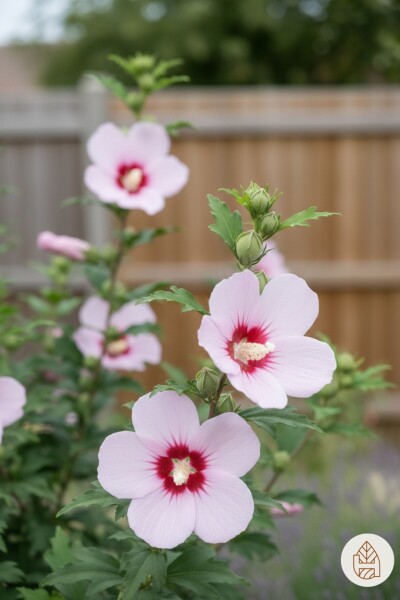 Hibiscus syriacus 'Hamabo' struik 40-60 cm