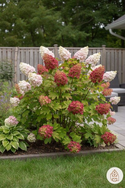 Hydrangea quercifolia 'Ruby Slippers' struik 40-50 cm