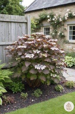Hydrangea aspera 'Hot Chocolate' struik