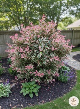 Photinia fraseri 'Pink Marble' struik