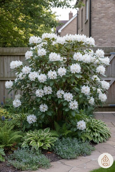 Rhododendron 'Cunningham's White' struik 60-80 cm