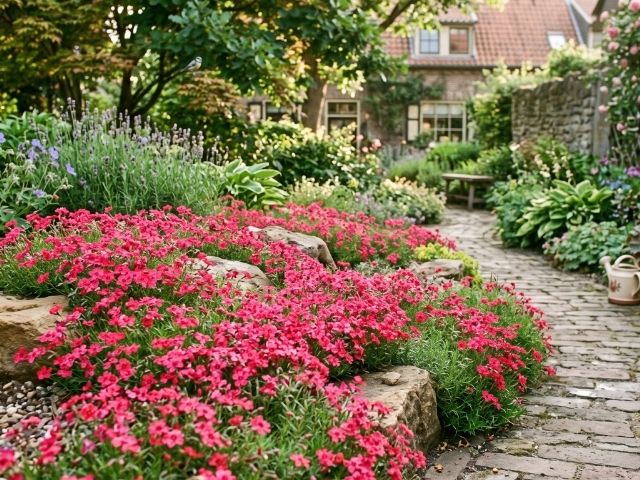 Vaste planten in bloei